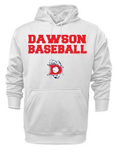 Dawson Baseball Performance Hoodie- White