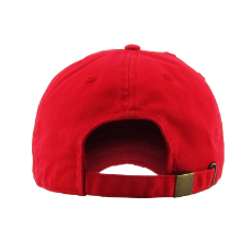 Dawson Baseball Distressed Dad Hat- Red