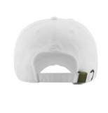 Dawson Baseball Distressed Dad Hat-White