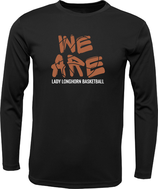 Dobie Basketball- We Are Dobie Long Sleeve Performance Tee- Black