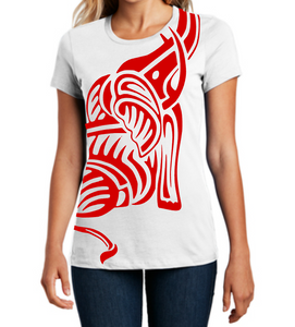 Graphic Tees- Trunks Up- Red Elephant
