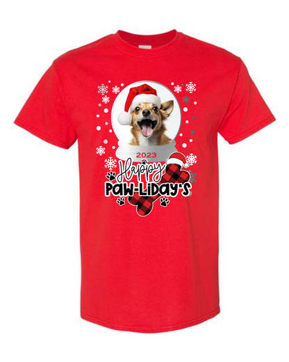 Christmas- Happy "Paw"lidays Christmas Tee