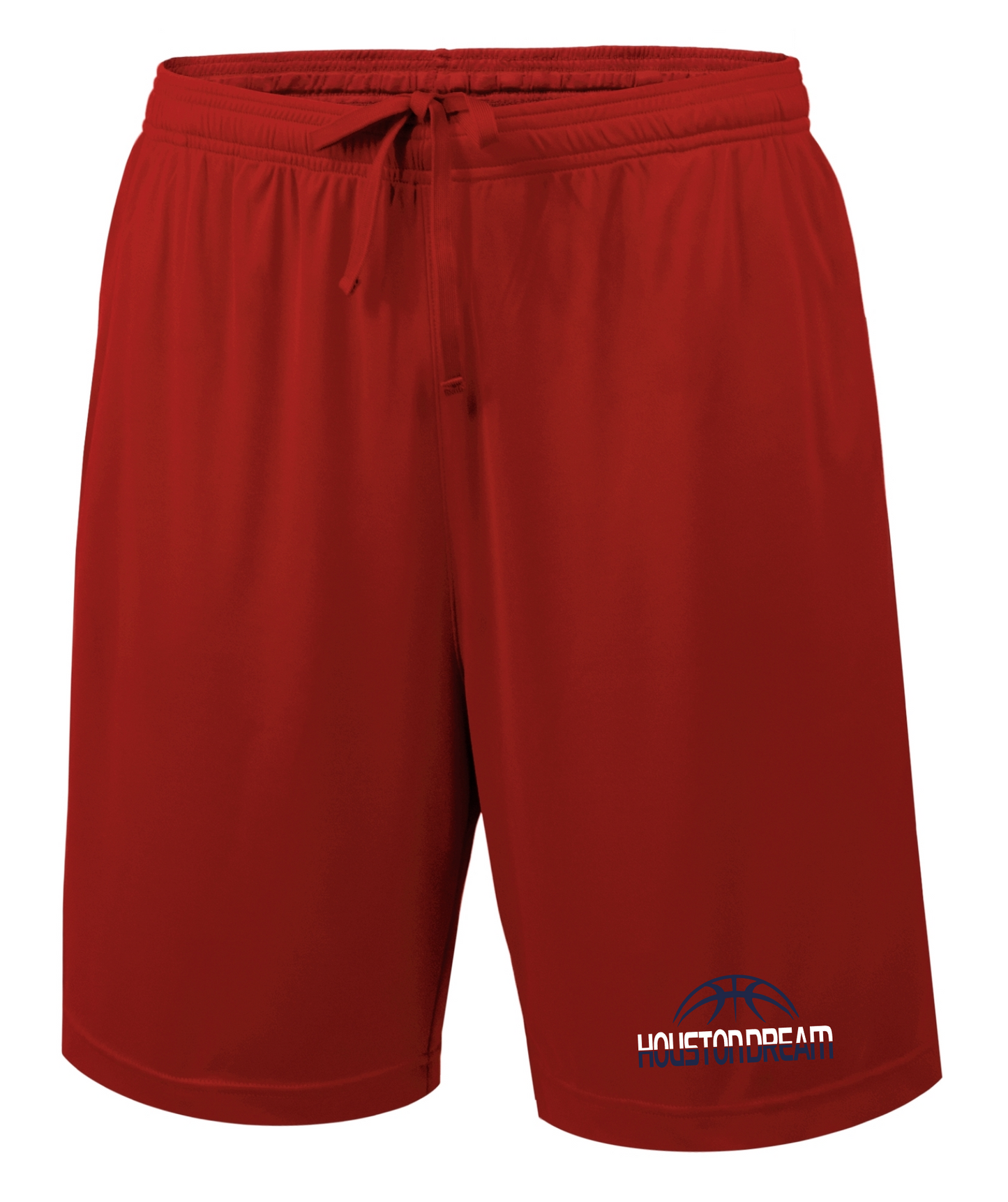 Houston Dream- Red - 7" Mens  Pocketed Shorts