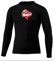 Houston Hoops Compression Long-Sleeve Shirt- Black