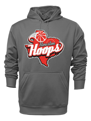 Houston Hoops Performance Hoodie- Grey