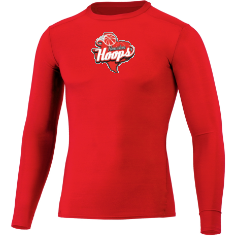 Houston Hoops Compression Long-Sleeve Shirt- Red