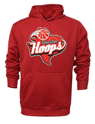 Houston Hoops Performance Hoodie- Red