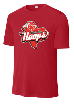 Houston Hoops Performance Tee- Red