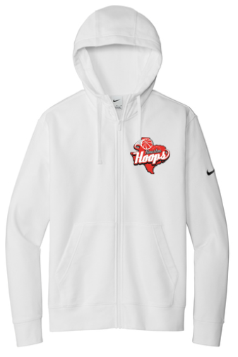 Houston Hoops Fill Zip Nike Hoodie- White