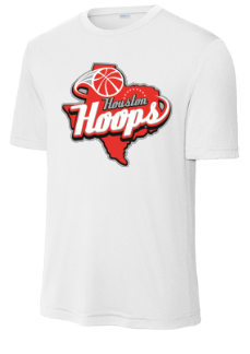 Houston Hoops Performance Tee- White