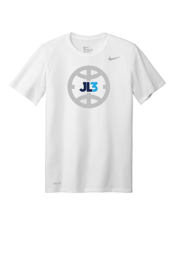 JL3 Elite - JL3 Logo Youth Performance Tee- White