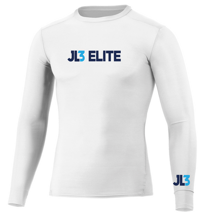 JL3 Elite - Youth Longsleeve Compression Tee-  White