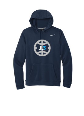 JL3 Elite - JL3 Logo Nike Club Fleece Hoodie- Navy