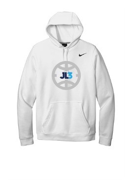 JL3 Elite - JL3 Logo Nike Club Fleece Hoodie- White