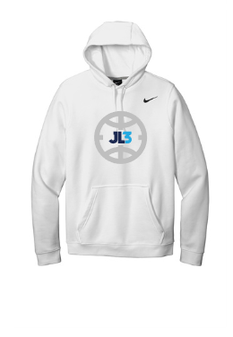 JL3 Elite - Small Logo Nike Club Fleece Hoodie- White