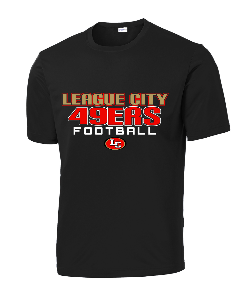 League City 49ers- Don't Grind Perfomance Tee- Black