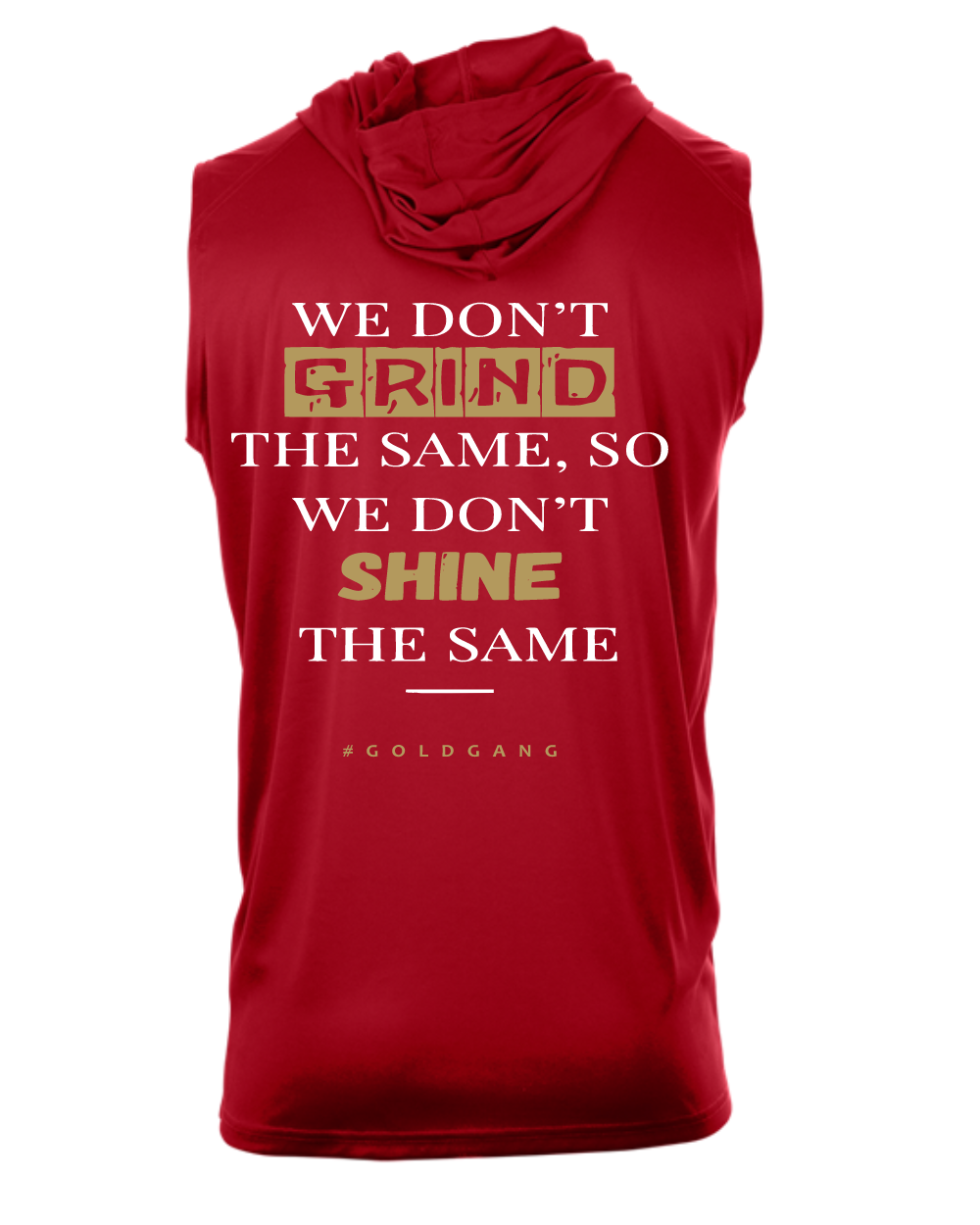 League City 49ers- Don't Grind Performance Sleeveless Hoodie- red