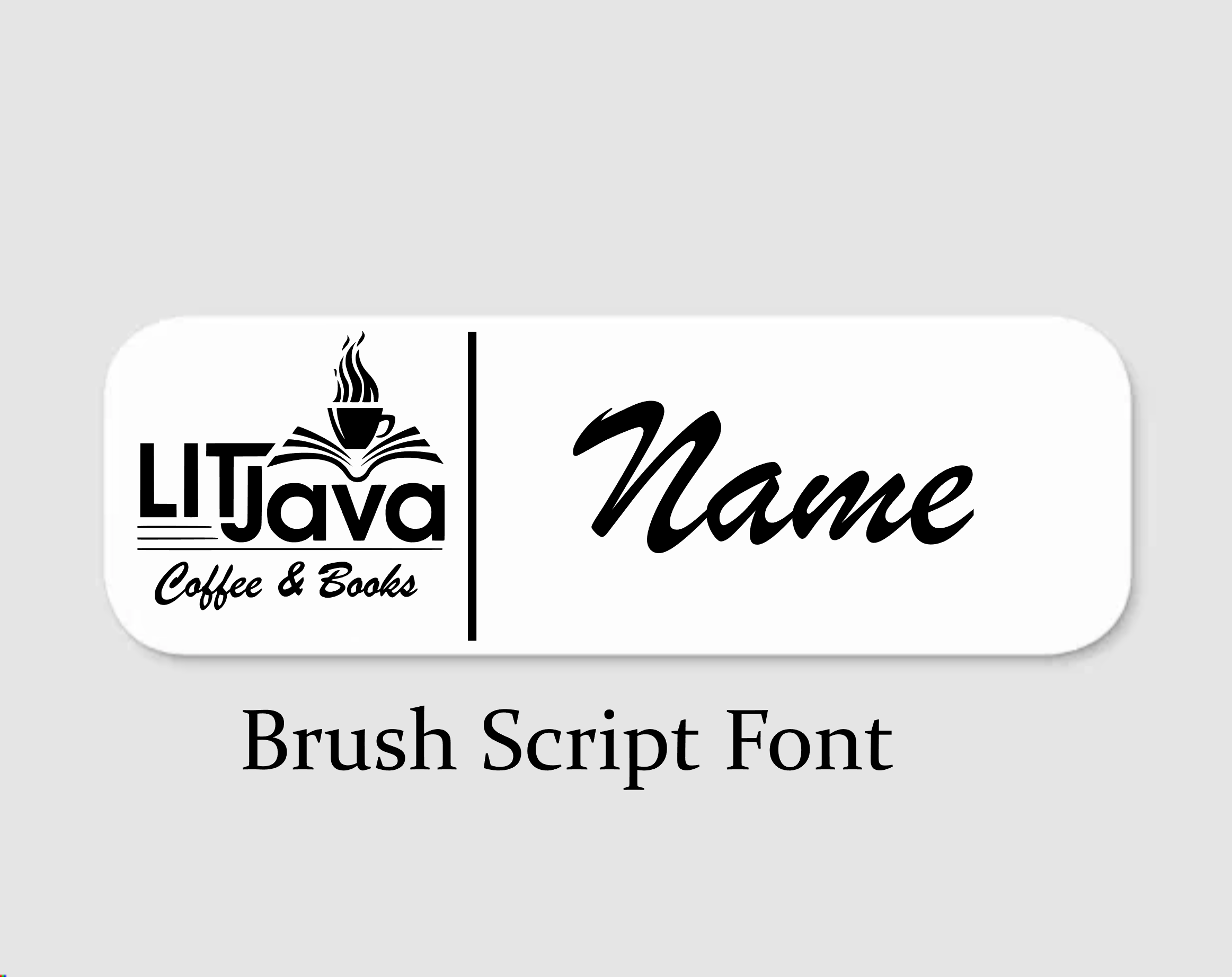 Lit Java- Name Badge – Trend Monkey Custom Apparel Printing
