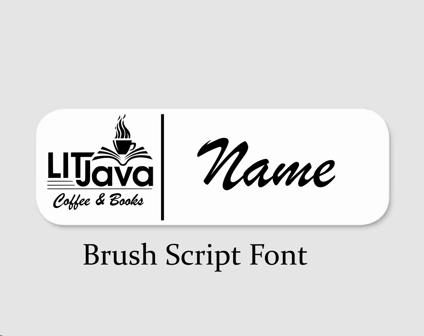 Lit Java- Name Badge