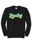 Sweatshirts- Lucky Embroidery Sweatshirt