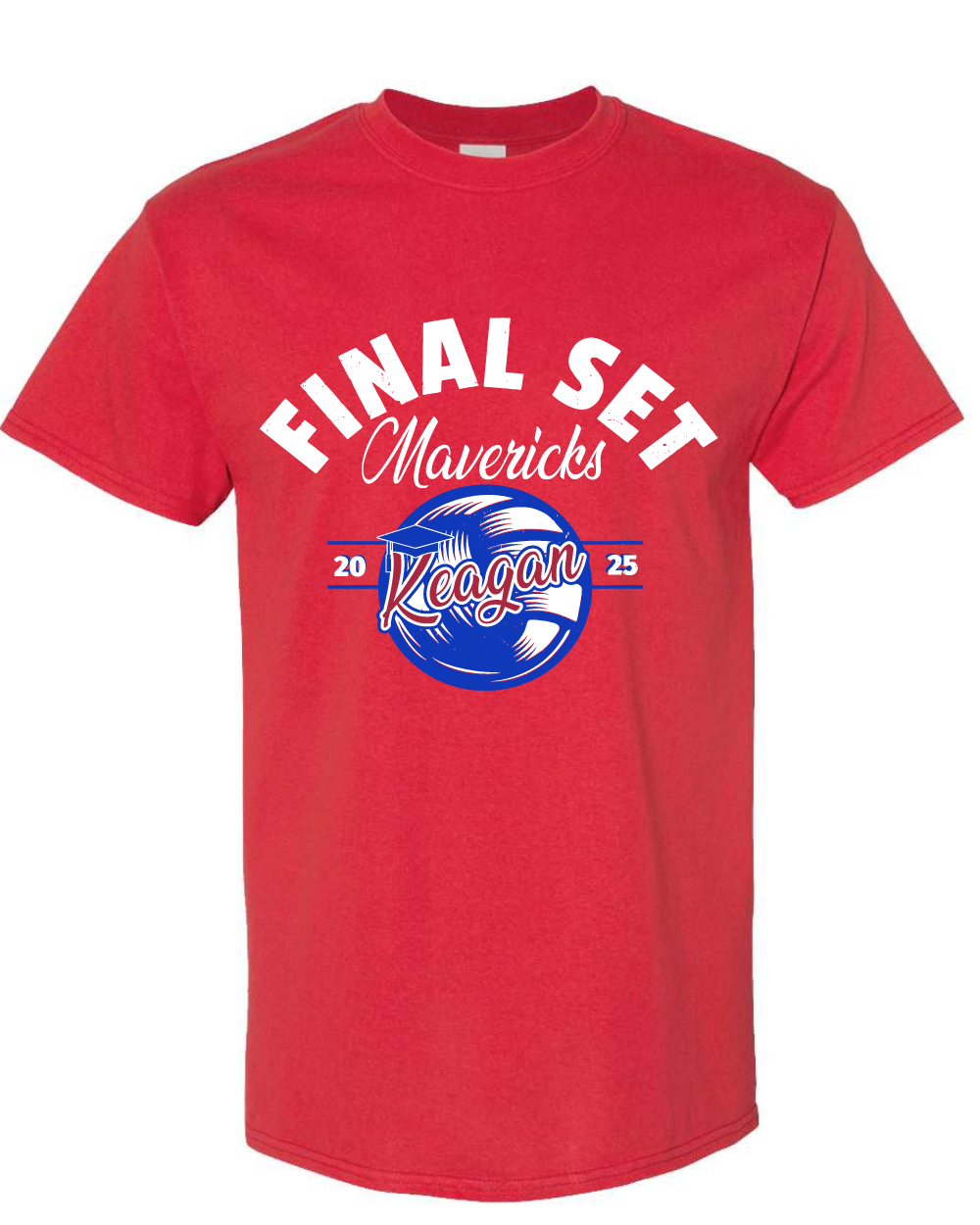 Mavericks Volleyball- Final Set Cotton Tee- Red