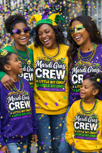 Sweatshirt-Mardi Gras Crew Sweatshirt