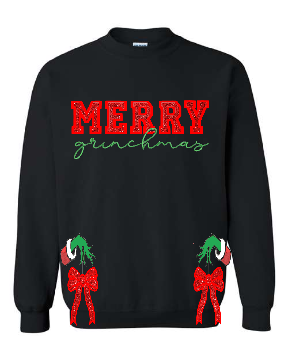 Christmas- Merry Grinchmas Embroidered Sweatshirt