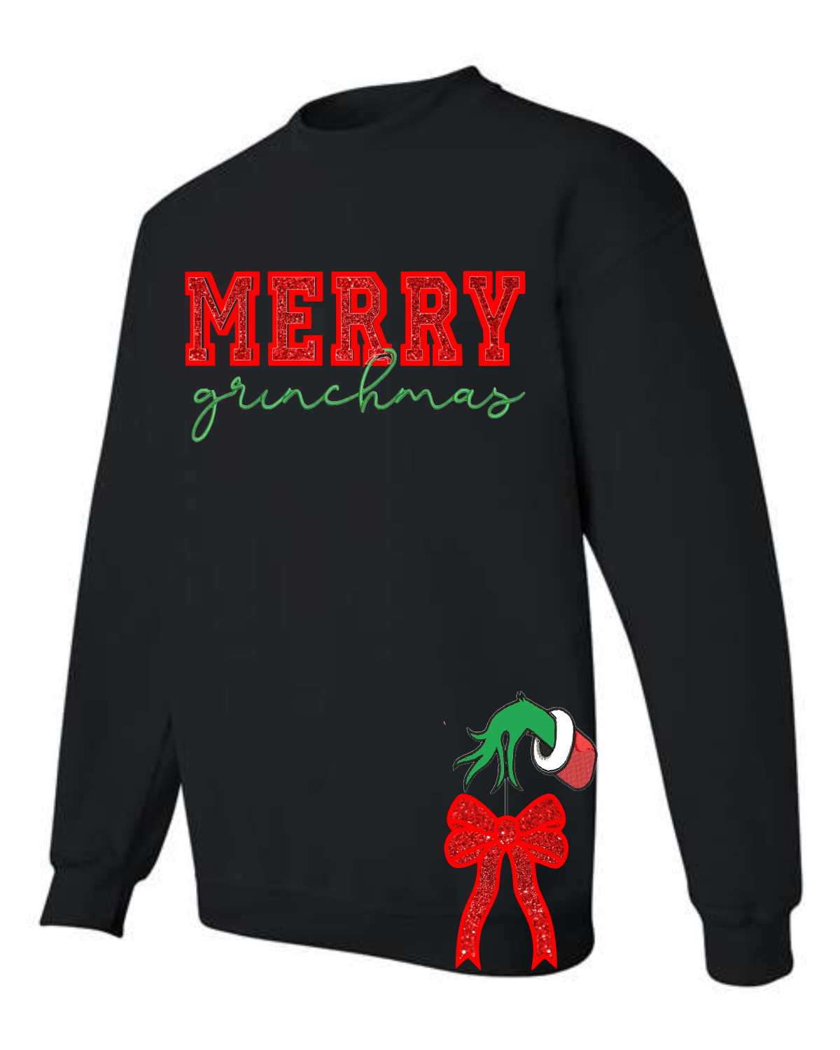 Christmas- Merry Grinchmas Embroidered Sweatshirt