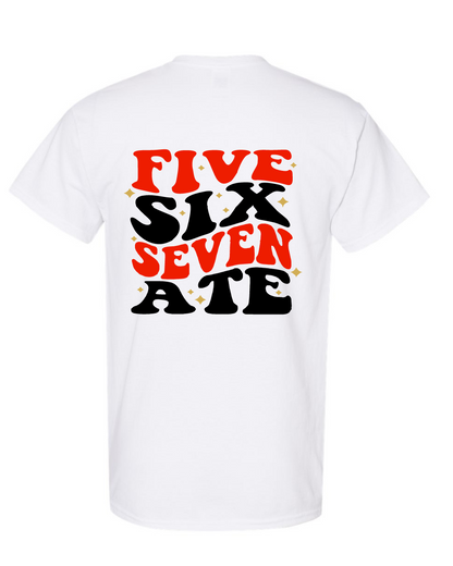 League City 49ers- Cheer 5-6-7-ATE  Cotton Blend Tee- White