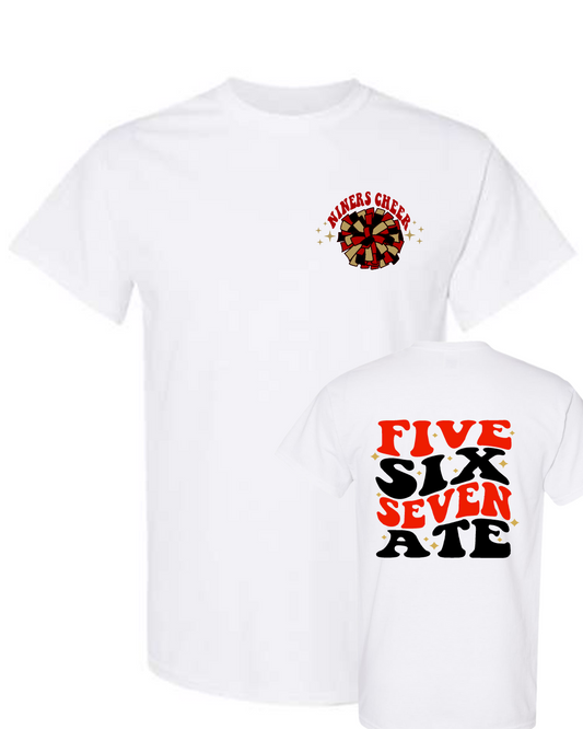 League City 49ers- Cheer 5-6-7-ATE  Cotton Blend Tee- White