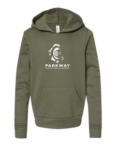 Parkway Christian Academy  Bella Canvas- Military Green Pullover Hoodie