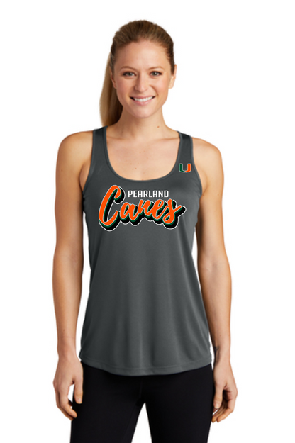 Pearland Hurricanes-Grey Racerback Tanktop - Pearland Canes