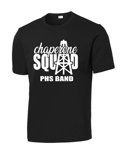 PHS Band Chaperone- PHS Band Chaperone Squad- Black Performance Tee