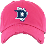 Dawson Eagles- Pink Distressed Dad Hat- Claw