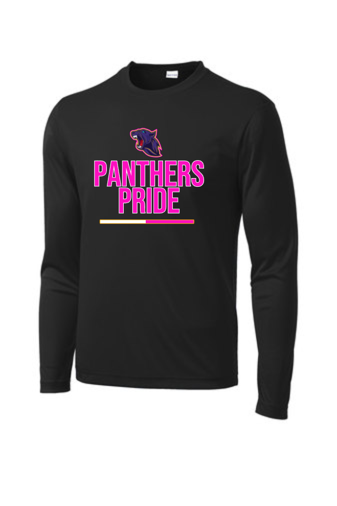 Rosenberg Panthers- Black and Pink  LS Performance Tee