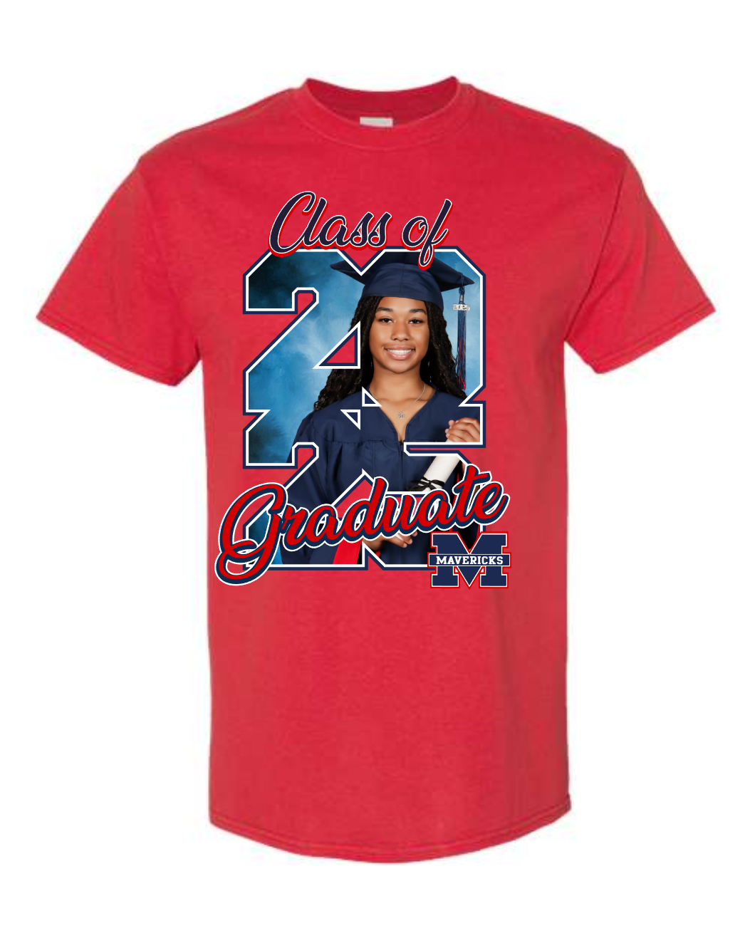 Graduation- Class of 20XX Big Numbers Tee