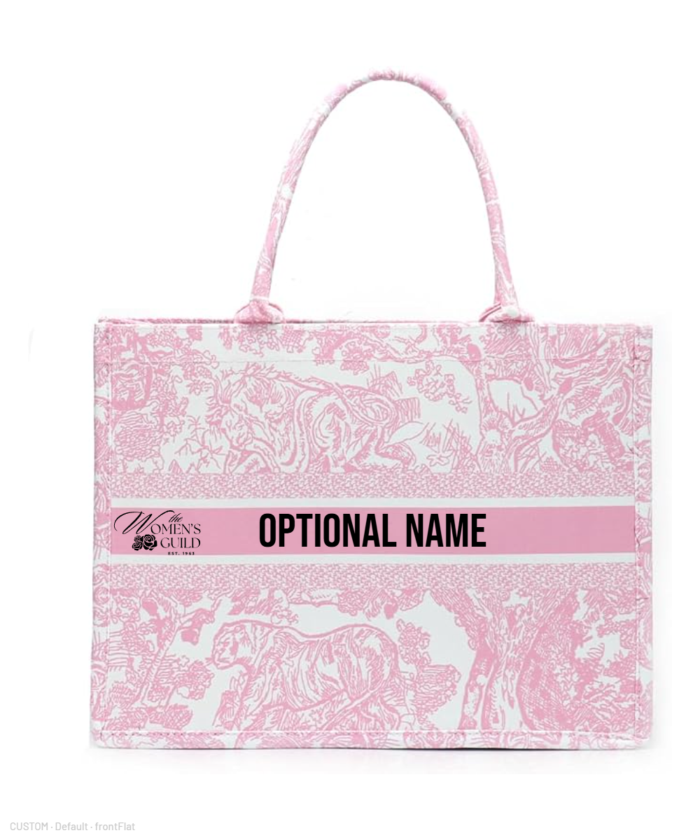 The Women's Guild- Fashion Linen Jacquard Book Tote Bag
