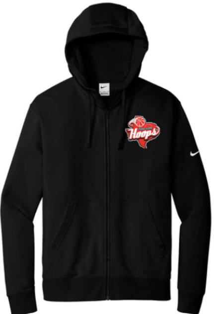 Houston Hoops Fill Zip Nike Hoodie- Black