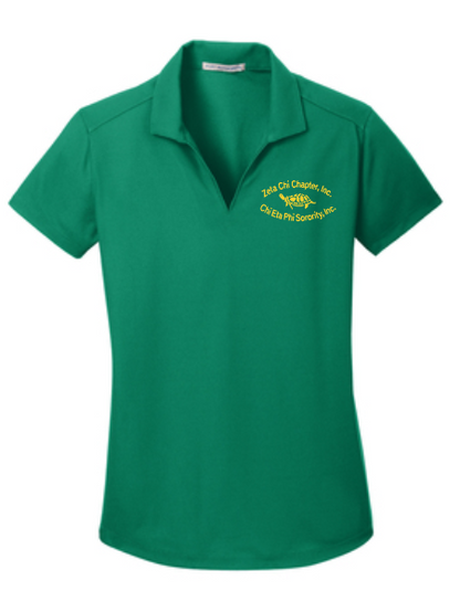 Chi Eta Phi Sorority, Inc.-Zeta Chi Chapter Ladies Polo- Green
