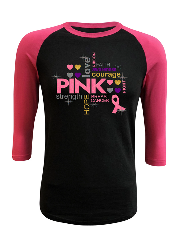 Fight Breast Cancer Pink Raglan