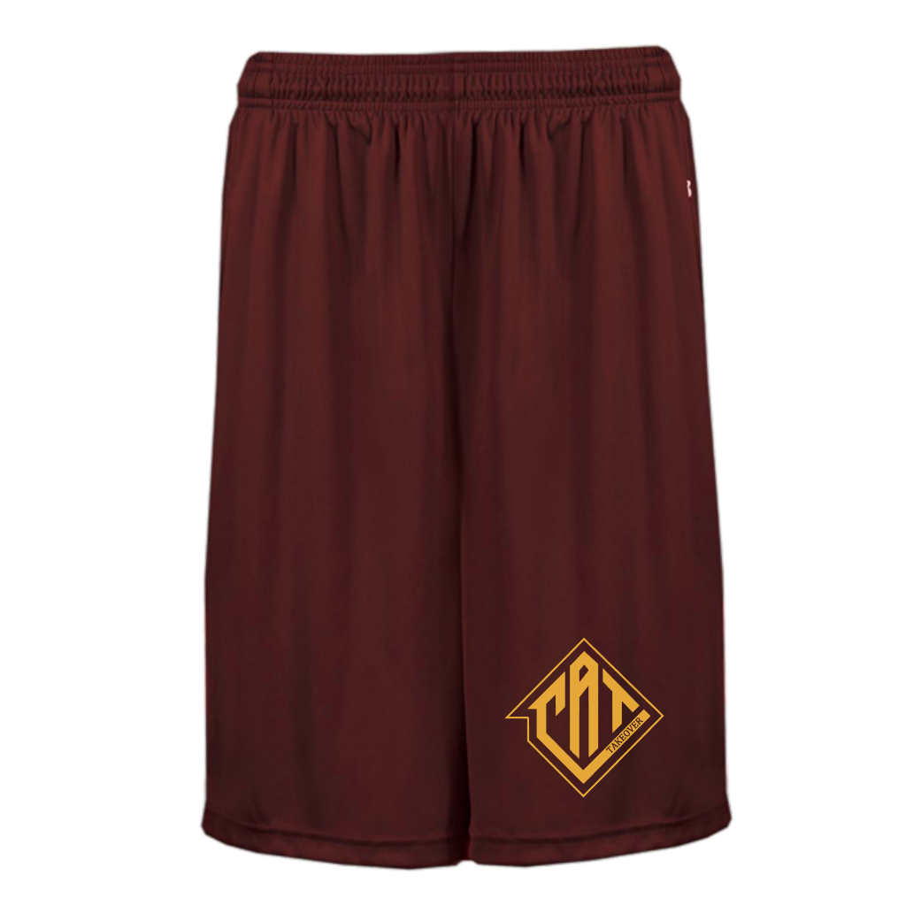 Cat Takeover- Maroon - 7" Mens Shorts