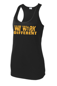 Cat Takeover- Black Racerback Tanktop- We Work Different