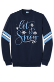 Christmas Holiday Glitter Rhinestone Sweatshirt - Let it Snow