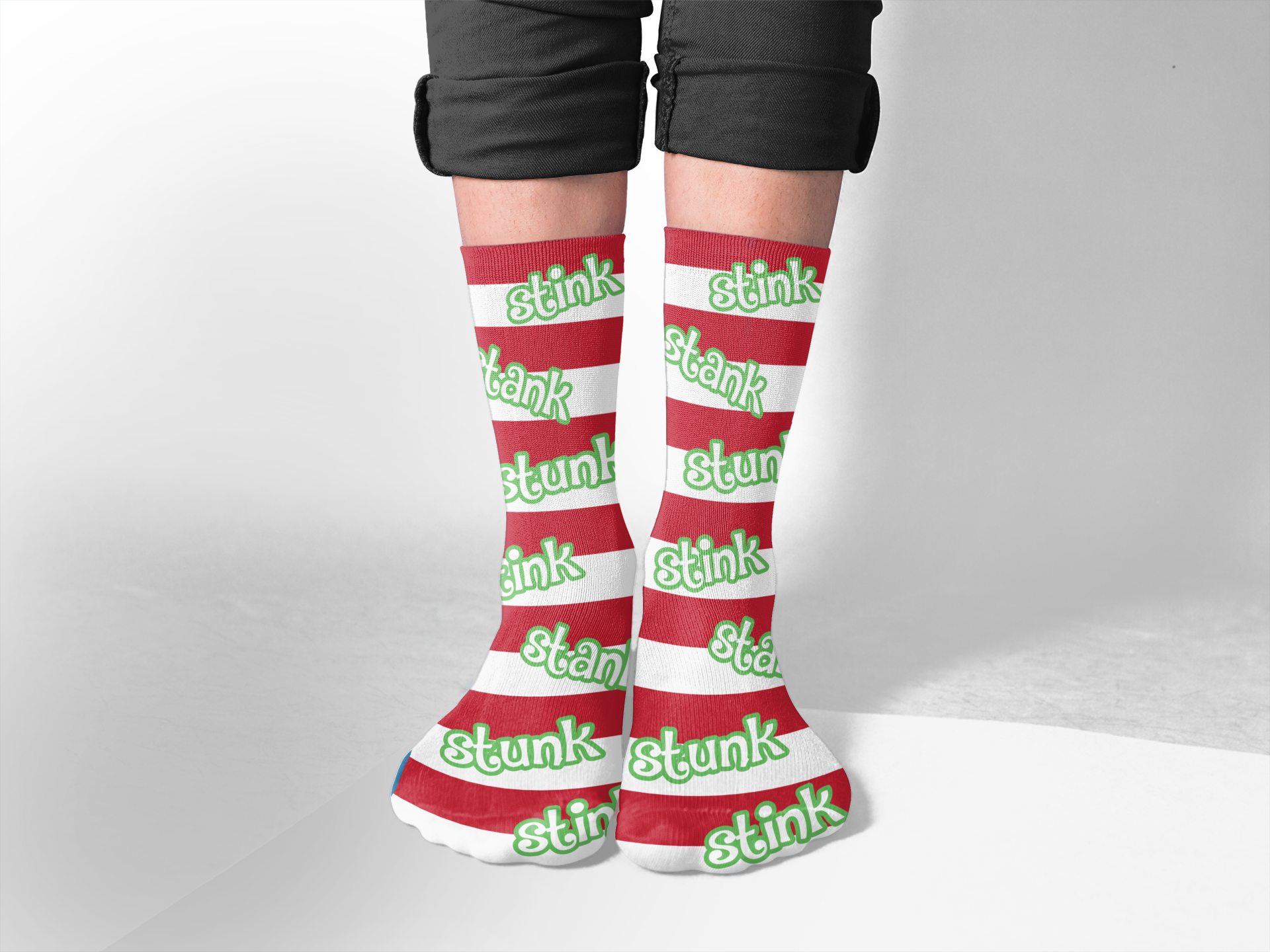 Mean Girls Socks Custom Photo Socks Christmas Socks Vintage Stripe Print