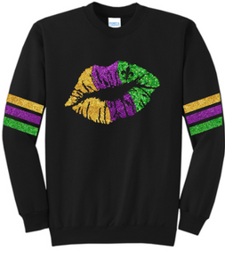 Sweatshirt- Mardi Gras Lips