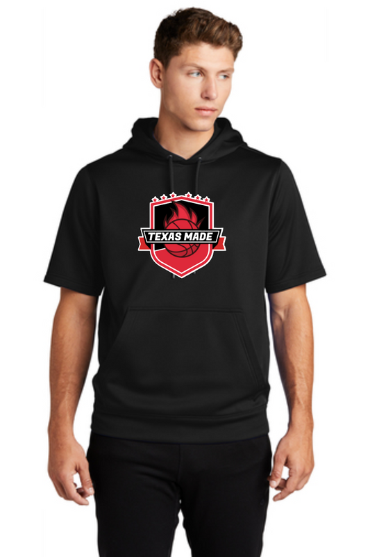 Texas Made- Black Short sleeve  Performance Hoodie